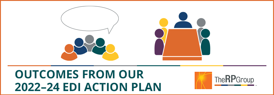 Outcomes from our 2022-24 EDI Action Plan | The RP Group Logo Outcomes from our 2022-24 EDI Action Plan | The RP Group Logo